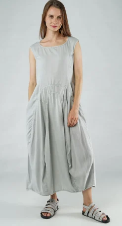PRE-ORDER - Tulip Dress with Curved Seams in Malibu Pigment (Pictured in Grey Pigment)