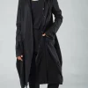 PRE-ORDER - Tulip Hem Coat in Navy (Pictured in Black)
