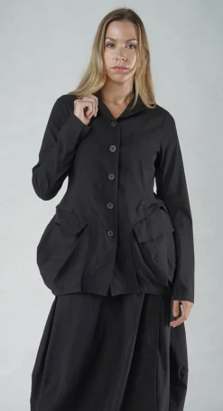 PRE-ORDER - Tulip Hem Jacket in Malibu (Pictured in Black)