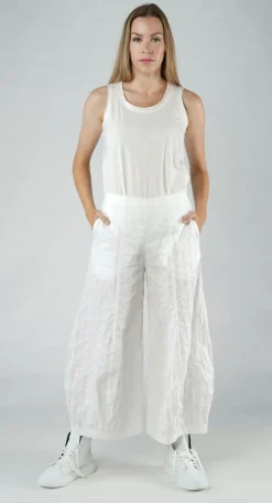 PRE-ORDER - Tulip Hem Trousers in Offwhite