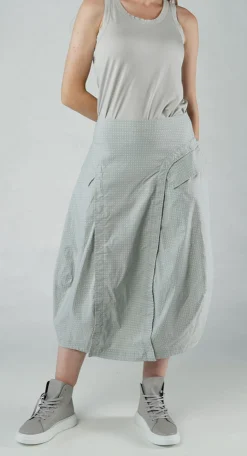 PRE-ORDER - Tulip Skirt with Front Panel in Malibu Print (Pictured in Grey Check)
