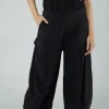 PRE-ORDER - Tulip Trousers with Front Panels in Black
