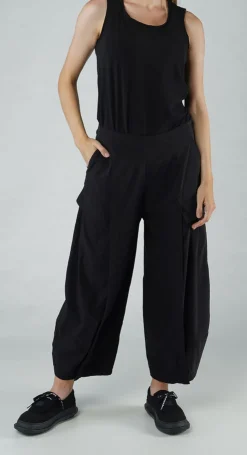 PRE-ORDER - Tulip Trousers with Front Panels in Malibu (Pictured in Black)