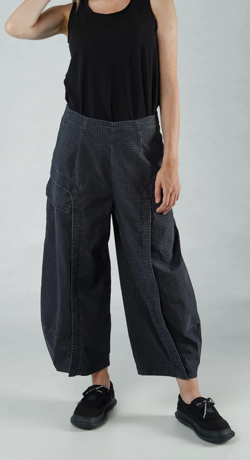 PRE-ORDER - Tulip Trousers with Front Panels in Malibu Print Tulip Trousers with Front Panels in Malibu Print (Pictured in Black Check)