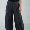 PRE-ORDER - Tulip Trousers with Front Panels in Grey Print (Pictured in Black Check)