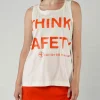 PRE-ORDER - Vest Top with Square Neckline in Bleach and Black Print (Pictured in Semi Bleach and Mandarine Print)