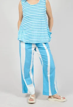 PRE-ORDER - Wide Leg Pull On Trousers in Malibu Print