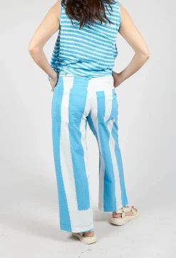 PRE-ORDER - Wide Leg Pull On Trousers in Malibu Print