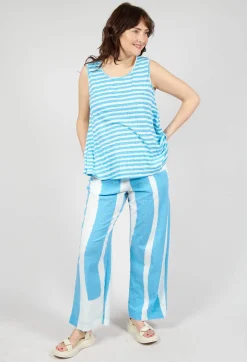 PRE-ORDER - Wide Leg Pull On Trousers in Malibu Print