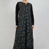 Print Inon Jumpsuit in Black with White