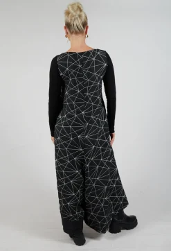 Print Inon Jumpsuit in Black with White