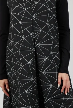 Print Inon Jumpsuit in Black with White