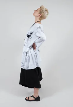 Print Jumper in Black and White