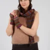 Print Wool Gloves in Orchid