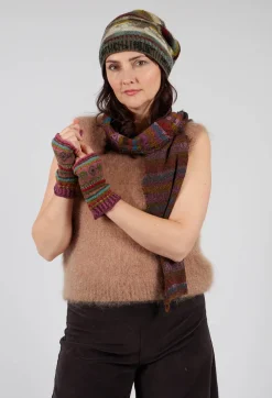Print Wool Gloves in Orchid