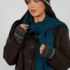 Print Wool Gloves in Taupe