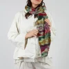 Print Wool Scarf in Olive