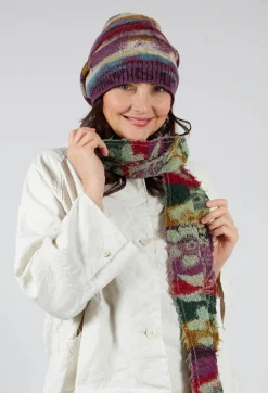 Print Wool Scarf in Olive