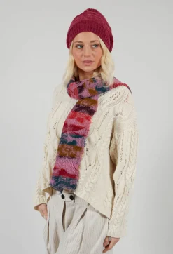 Print Wool Scarf in Orchid