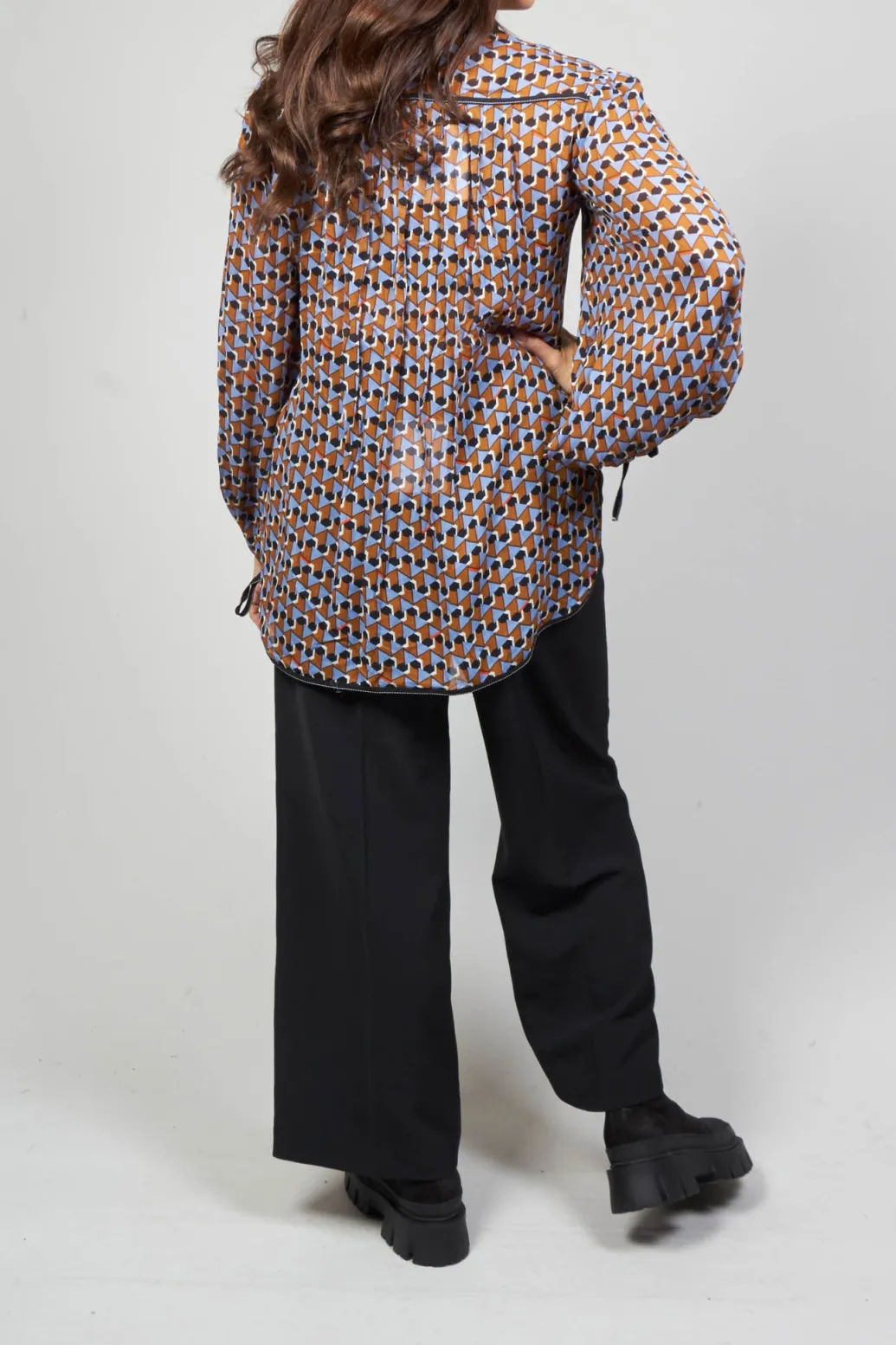 Printed Blouse in Brown