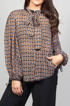 Printed Blouse in Brown