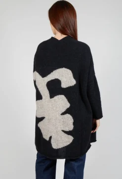 Printed Cardigan in Nero Sand