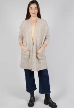 Printed Cardigan in Sand Nero