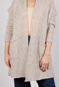 Printed Cardigan in Sand Nero