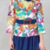 Printed Linen Jacket in Multi