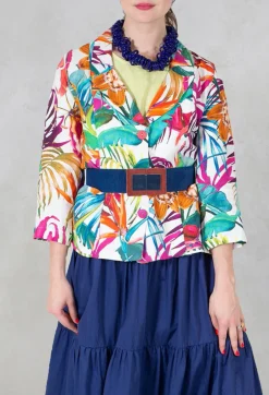 Printed Linen Jacket in Multi