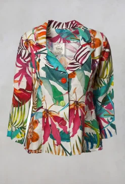 Printed Linen Jacket in Multi