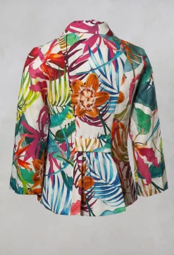 Printed Linen Jacket in Multi