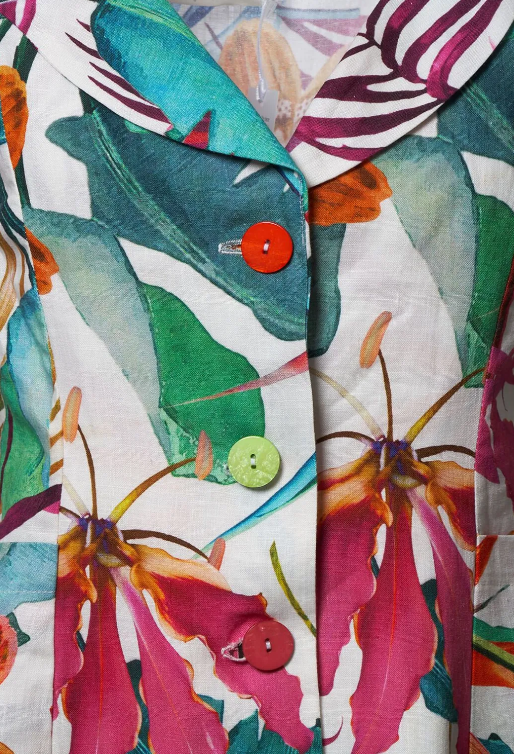 Printed Linen Jacket in Multi