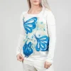 Printed Long Sleeve Top in Spec Handpaint