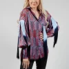 Printed Shirt in Red / Blue