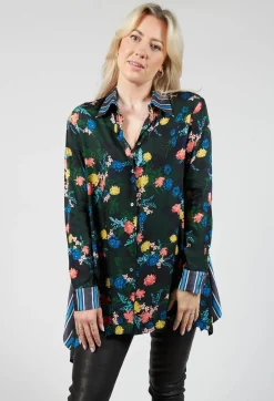 Printed Silk Shirt in Green