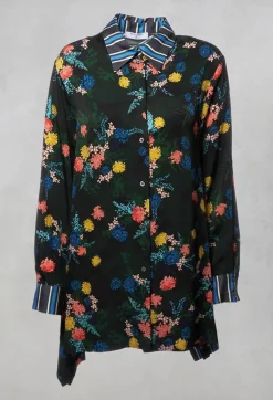 Printed Silk Shirt in Green