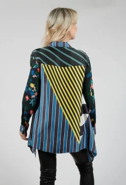 Printed Silk Shirt in Green