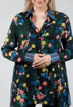 Printed Silk Shirt in Green