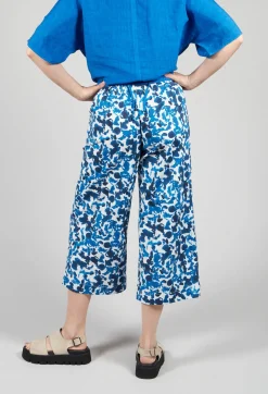 Printed Skara Pants in Saphir