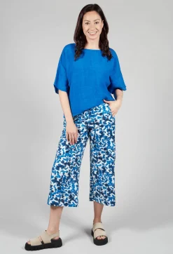 Printed Skara Pants in Saphir