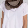 Printed Snood in Brown