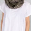 Printed Snood in Green/Grey