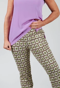Printed Tailored Trousers in Naturale/Ollo/Brick
