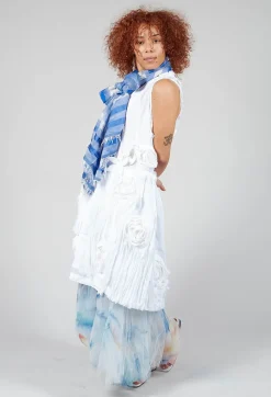Printwork Tulle Skirt in Blue