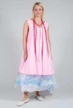 Printwork Tulle Skirt in Blue