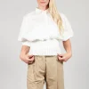 Puff Sleeve Shirt in Latte