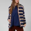 Pula Stripe Cardigan in Cannella
