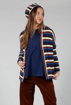 Pula Stripe Cardigan in Cannella