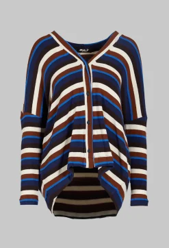 Pula Stripe Cardigan in Cannella